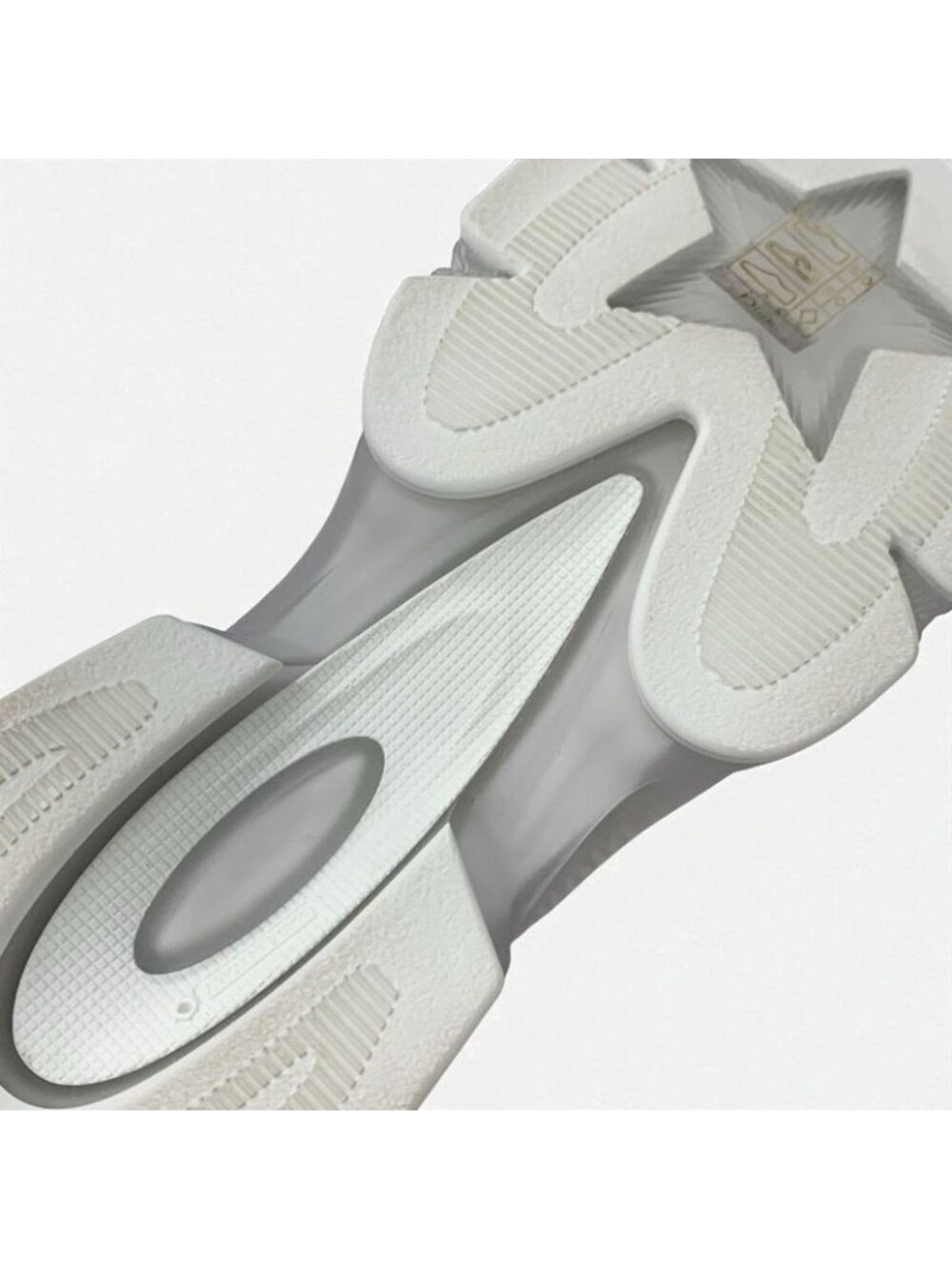 Christian Dior Sneakers Shoes Leather Rubber Silver White Logo Mesh - Picture 8 of 9